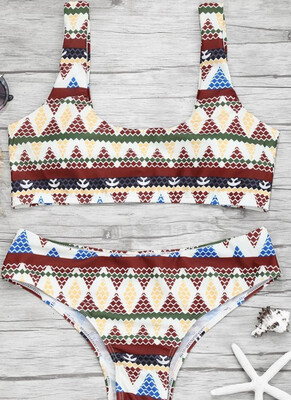 

2018 Women Color Block Bikini Set Push Up Padded Swimsuit Swimwear Bathing Suit