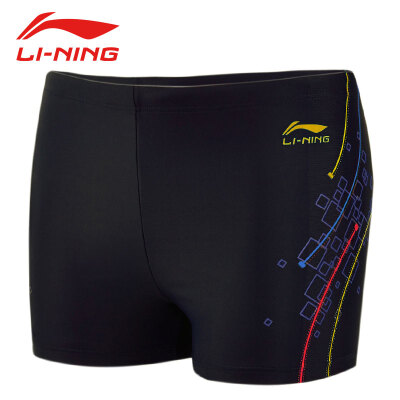 

Li Ning Lining Swimwear Mens Professional Swimwear Spa Flat Angle Dry LSSM405 Black 2XL