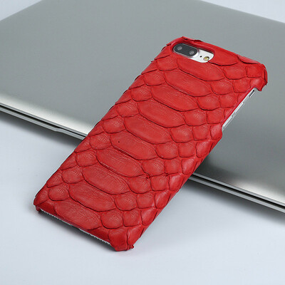 

Genuine Leather Phone Case For iPhone 7 8 Plus Case Natural Python Skin For iPhone 6 6S Plus X Back Cover