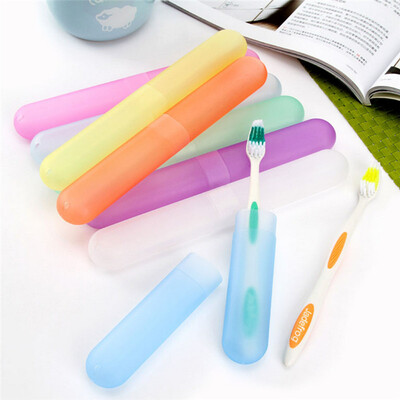

Cntomlv 1PCS Portable Toothbrush Holder Outdoor Travel Hiking Camping Toothrush Case Bathroom Accessories Random
