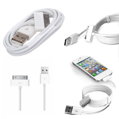 

1 м Белый 6-контактный USB кабель синхронизации / зарядный кабель для iPhone 4 и 4S