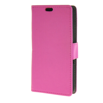 

MOONCASE Simple style Leather Wallet Flip Card Stand Back Case Cover for Sony xperia E4G Hot pink