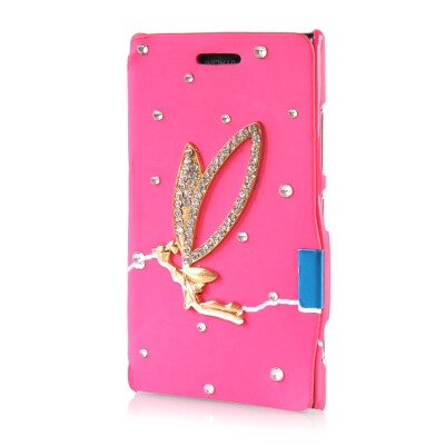 

MOONCASE Luxury Flower Crystal Leather Side Flip Wallet Pouch ЧЕХОЛ ДЛЯ Nokia Lumia 925