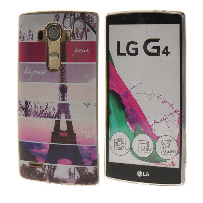 

MOONCASE Eiffel Tower Pattern Soft Silicone Gel TPU Protective Case Flexible Shell Protective Case Cover for LG G4 a04