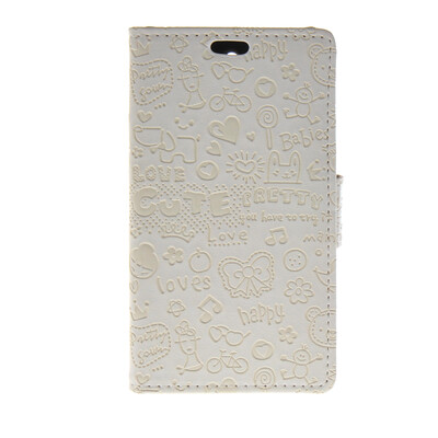 

MOONCASE Cute Little Witch Leather Side Flip Wallet Card Holder Stand Pouch ЧЕХОЛ ДЛЯ Sony Xperia Z4 Compact (Mini) White