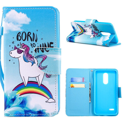 

MOONCASE Sony Xperia XZ2 Compact painted leather case with small hand strap - Rainbow Horse