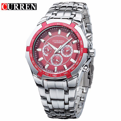 

Relogio Masculino Mens Watches Top Brand Luxury Curren Original Watch Full Steel Quartz Wristwatches Fashion 8084