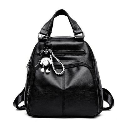 

Плед Медведь Рюкзак Женщины Bagpack Высокое качество Pu кожаные рюкзаки для девочек-подростков Женские школьные сумки Sac A Dos Femme