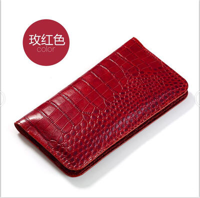 

Genuine Leather flip Case For Samsung S6 S7 S8 Plus Note 8 Crocidile Texture Dual Phone Bags Wallet