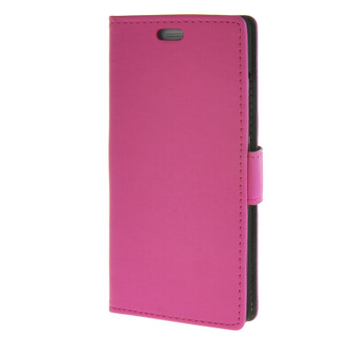 

MOONCASE Vivid colors Leather Wallet Card Slot Bracket Back Case Cover for Huawei P8 Lite Hotpink