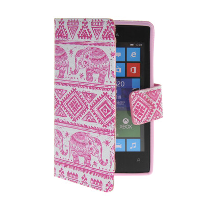 

MOONCASE Pattern Style Leather Side Flip Wallet Card Slot Pouch Stand Shell Back Case Cover For Nokia Lumia 520