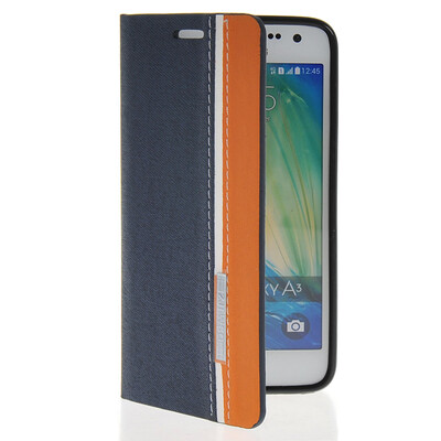 

MOONCASE Business style Leather Side Flip Wallet Card Slot Pouch Stand Back чехол для Samsung Galaxy A3 Sapphire