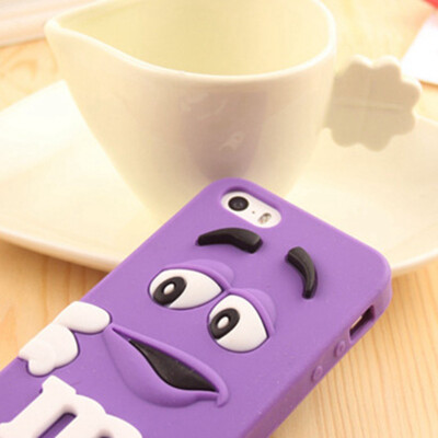 

Cute Humorous Funny 3D Soft Silicone Rubber Skin Cover Case For iPhone 6 PURPLE