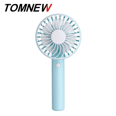

TOMNEW Handy Rotating Fan Mini USB Rechargeable 1200mAh Portable Handheld Standing Electric Cooling Fan 2018 New