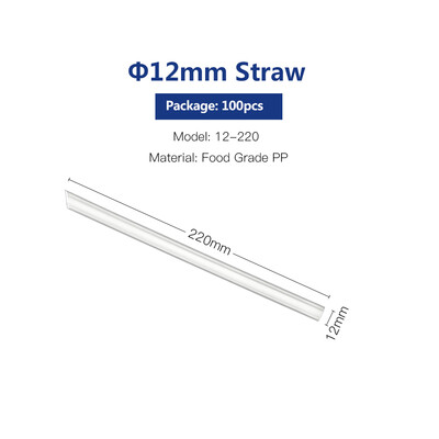 

OTOR 100pcs Disposable PP Plastic Straw for Plastic Cup&Paper Cup Hot Cold Coffee Juice Drink Cup
