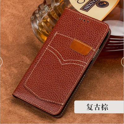 

Genuine Leather flip Case For iPhone 6 7 8 Plus X Cowboy card slot Wallet Phone Cover