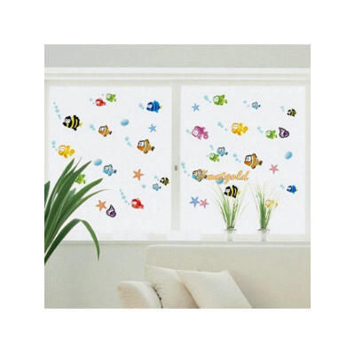 

Colorful Cartoon Bigeye Fish Marine Organisms Kids Rooms Decals Child Wallpaper Art Wall Sticker