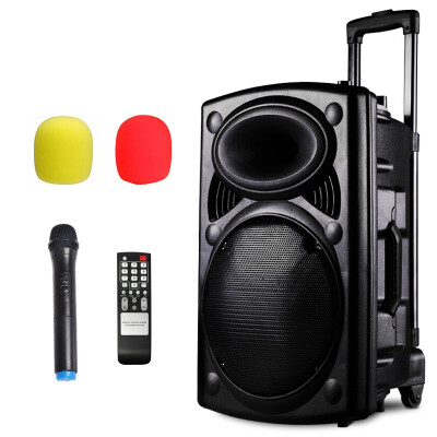 

Newmine 12-inch outdoor square dance speakers Bluetooth outdoor audio portable card-type rod speaker high-power loudspeaker black