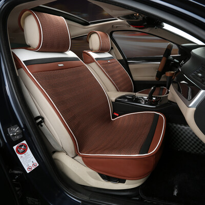 

WRC polyester silk half-car seat cushion four seasons universal seat cushion brown factory straight hair