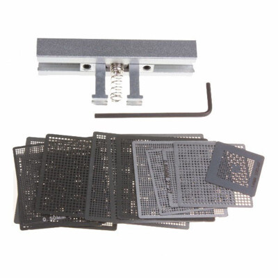 

27pcs BGA Directly Heat Reballing Universal Stencils with Template Jig For SMT SMD Chip Rework Rpair