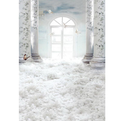 

White Hall Photo Backdrop 57FT Vinyl Fabric Cloth Digital Printing Photo Background s-755