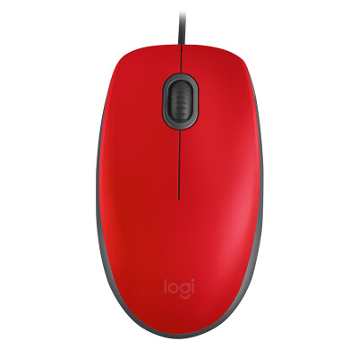 

Logitech M110 wired mute mouse red three-year warranty