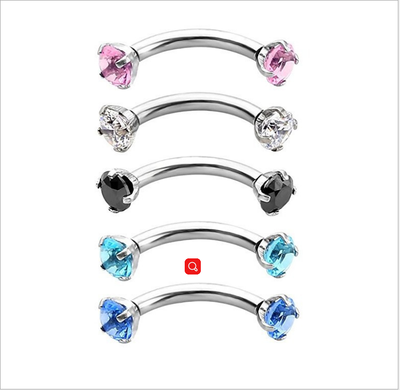 

6PCS medical stainless steel eyebrow eyebrow nail body jewelry perforated eyebrow nailed nail body clavicle earrings nail jewelry