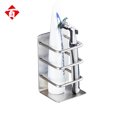 

Hundred words 304 free punching toothpaste holder suction wall type cup holder creative bathroom cup holder 304 free punching toothpaste holder 1