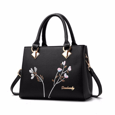 

flowers decoration totes women floral rivet handbag hotsale lady fashion purse messenger crossbody shoulder bags