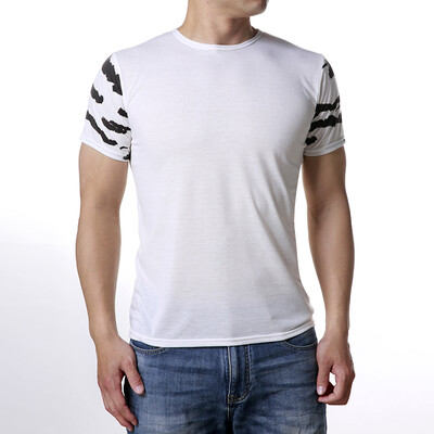 

Summer White Color Mans Slim Short Sleeve Tees