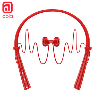 

Australia wave aola bluetooth headset sports wireless Bluetooth headset neck wear in-ear running anti-life water technology version BHS8 lucky red