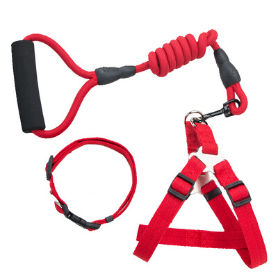 

Hippie dog hyena rope dog chain dog ring dog belt p chain slippery cat rope cat chain pet cat dog supplies small dog dog collar strap leash 3 piece set red