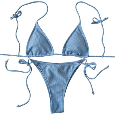 

2018 New Sexy Bikinis for Women Pure Color Bathing Suits Summer Beach Swimwear