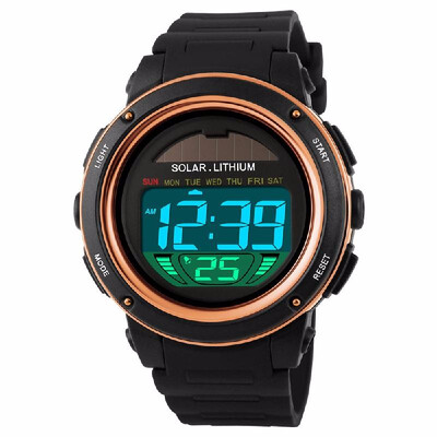 

SKMEI Solar Powered Digital Men Women Sports Military Watch 3ATM Water-resistant Unisex Wristwatch with Chronograph Backlight