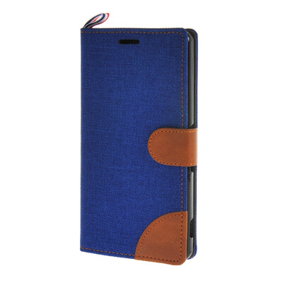 

MOONCASE Xperia M4 , Leather Wallet Flip Card Holder Pouch Stand Back Case Cover for Sony Xperia M4 Dark blue