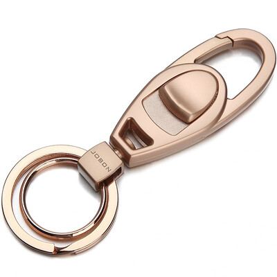 

Jingdong Supermarket] JOBON Zhongyin key chain ring car key chain chain mother ring pull spring waist hanging type ZB-066G rose gold