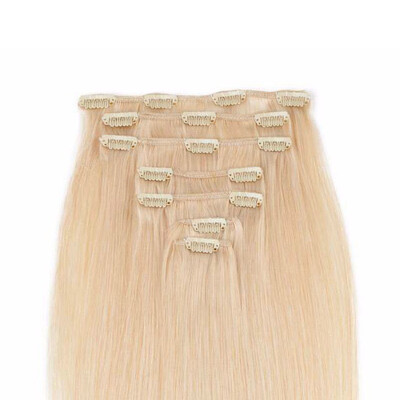 

Romantic angel 100% натуральные волосы блонд remy на заколках hair extensions 100гр накладные пряди без перевертышей