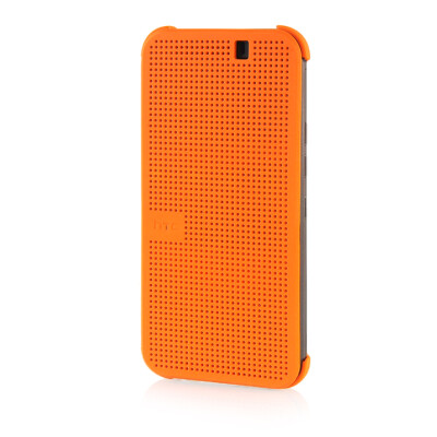 

MOONCASE Ultra Slim Leather Side Flip Pouch Thin Shell Back Case Cover for HTC One M9 Orange
