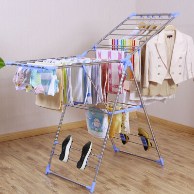 

Youlite baby drying rack floor folding drying rack balcony drying rack outdoor wing type stainless steel cool hanger