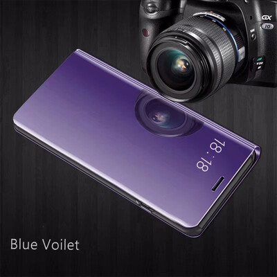 

Samsung Galaxy A6A8 Plus 2018 Luxury Slim Mirror Flip Shell Stand Leather Smart Clear View Window Cover Phone Case