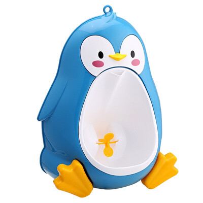 

Children Animal Penguin Urinals Toilet Potty & Hook & Brush Training Wall-Mounted Stand Baby Boy Pee Bathroom Urinals Toilet