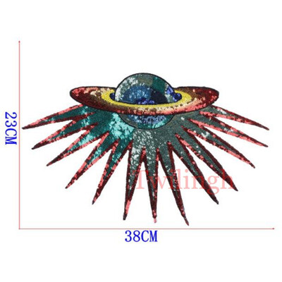 

twilingh Patches Sewing Iron-On Accessories Big Fruit Embroidered Sequined Patches For Clothing