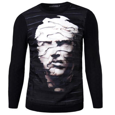 

Zogaa New Mens Knitwear Patchwork Casual