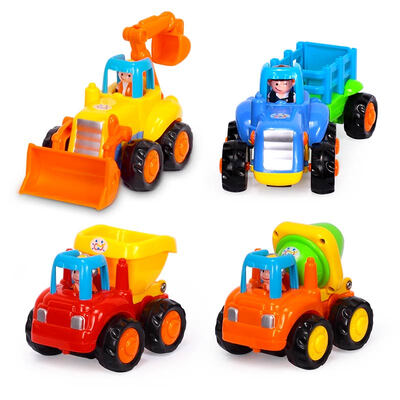 

Hui Le 326 happy engineering team children&39s inertia car toy model car drop cartoon environmental protection random color