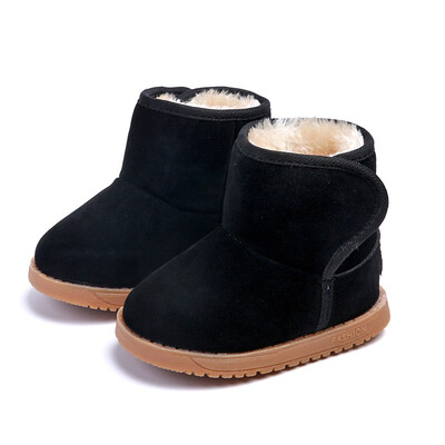

Winter Warm Boys Girls Snow Boots Shoes Fashion Flat With Plush Child Kids Snow Boots Shoes 13-15 CM Baby Boots Toddler Shoes