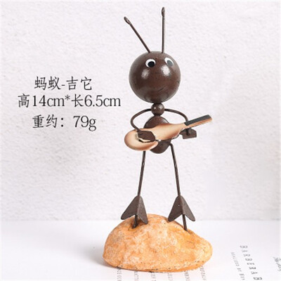 

Creative cute iron ant small furnishings home miniature garden accessories living room bookcase home decoration animal crafts