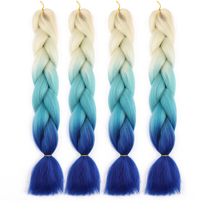 

63 Colors 4 piecelot Synthetic 2T3T4T High Temperature Fiber Ombre Braiding Hair 24 inch Jumbo Braids Hair Extensions