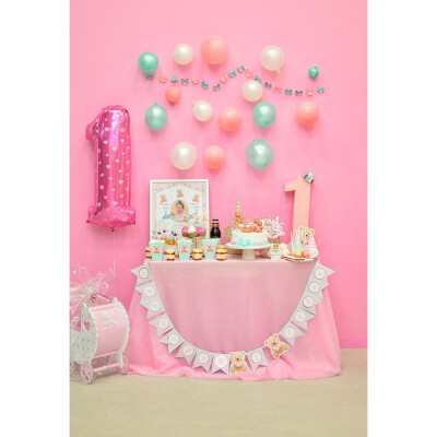 

Pink Birthday Photo Background 57FT Vinyl Fabric Cloth Digital Printing Photo Studio Backdrop S-3140