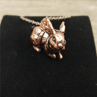 

New 3D Rabbit Necklace Trendy Style 3D Rabbit Pendant Necklace Women Fashion Rabbit Jewellery