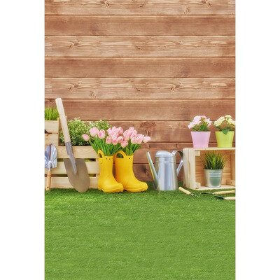 

Garden Work Break Photo Background 57FT Vinyl Fabric Cloth Digital Printing Wedding Backdrop -3099